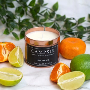 Lime, Basil & Mandarin Rose Gold Candle