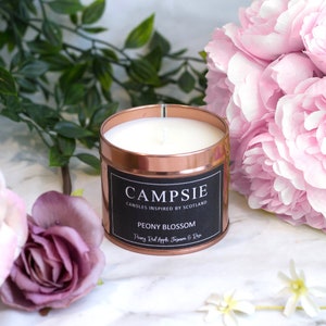 Peony Blossom Rose Gold Candle