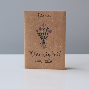 Carte « un petit quelque chose pour vous » / Carte de remerciement / Double carte à déplier / DIN A6 / avec enveloppe