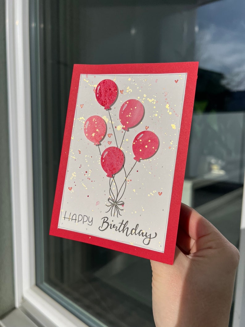 Lustige Geburtstagskarte Mit Giraffe & Ballon – DIN A6, Inkl. Umschlag, Für Kinder & Erwachsene