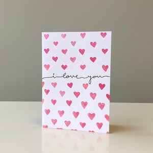 Carte « je t’aime » / Carte de vœux / Carte d’amour / Double carte à ouvrir / DIN A6 / avec enveloppe