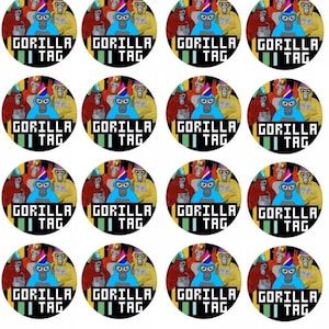 Décorations pour cupcakes avec étiquette de gorille