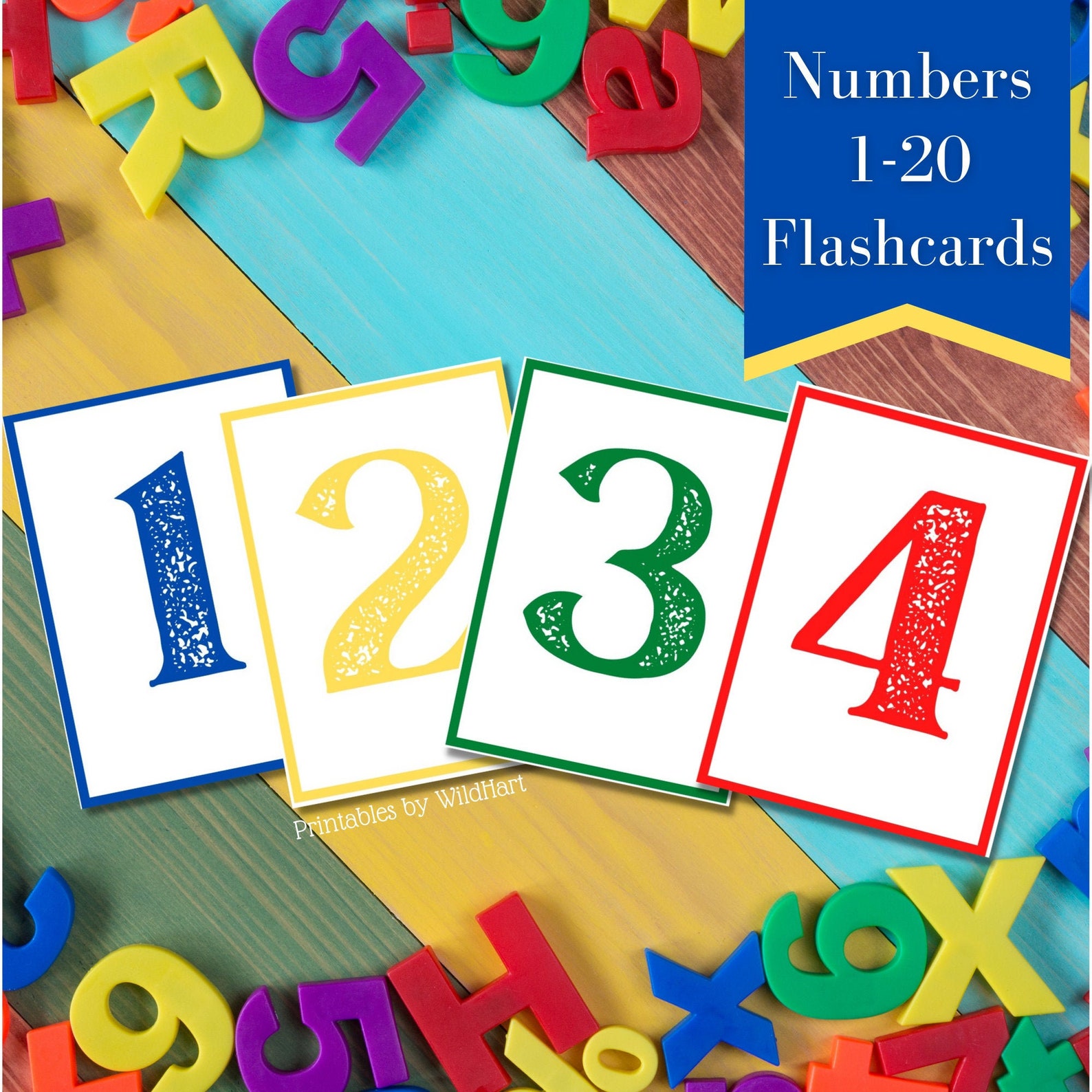 printable numbers 1 20 flashcards toddler preschool etsy