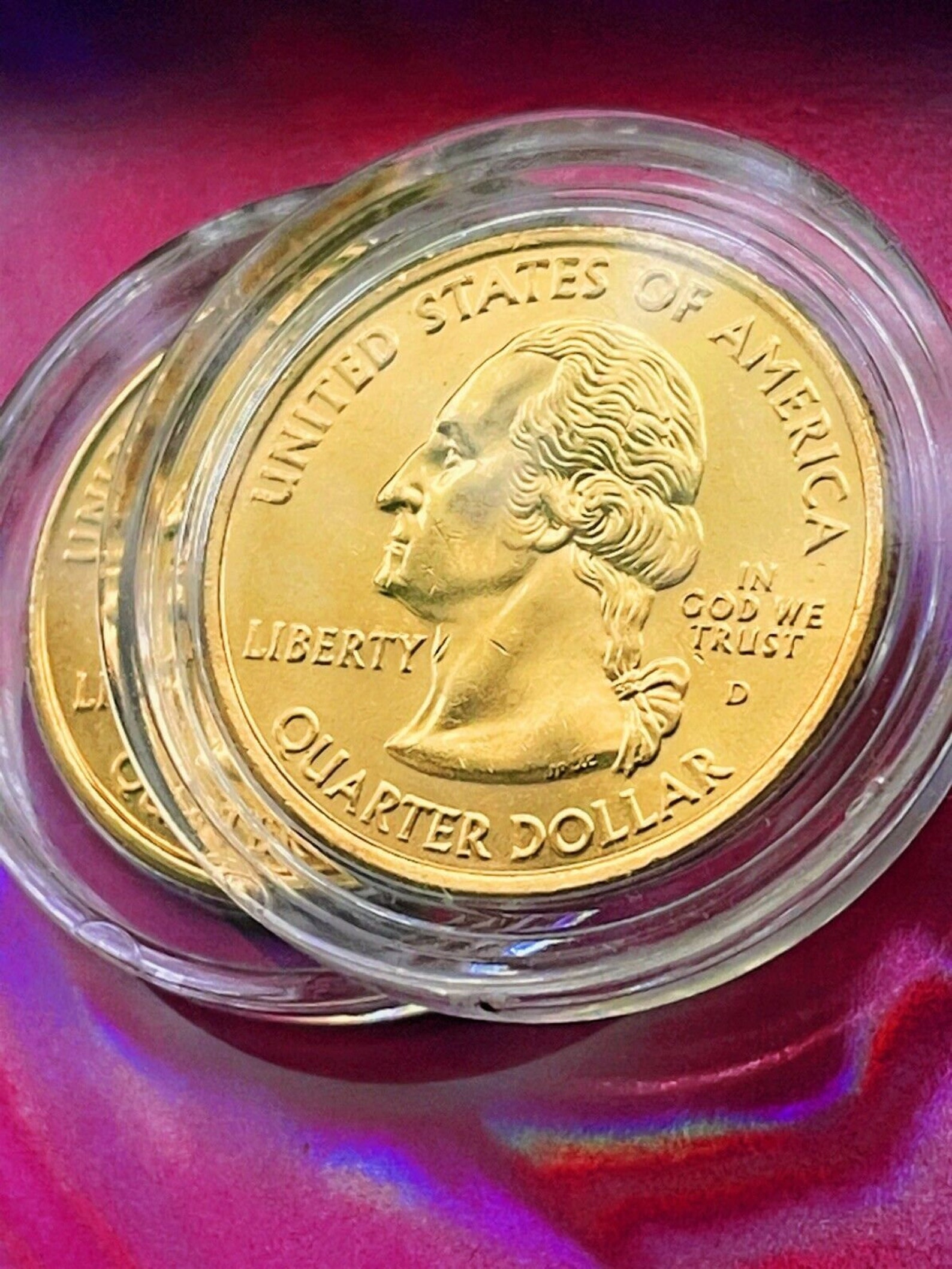 GOLD Oregon State Quarter Hologram 2005 D UNCIRCULATED Etsy