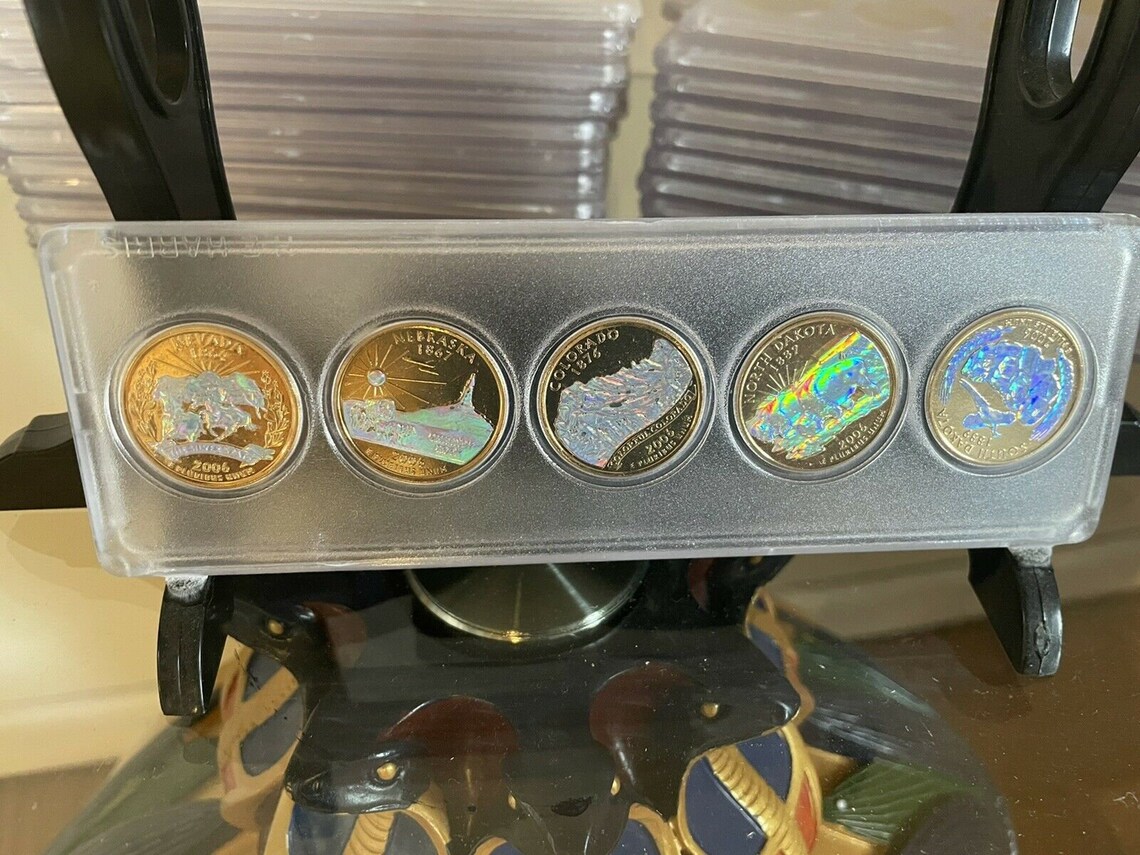 2006 State Quarters Complete set 24k gold plated in display Etsy