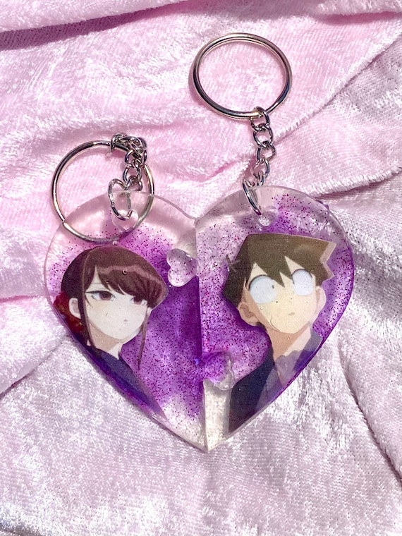 Heart Resin Anime Couples Keychain - Etsy Finland