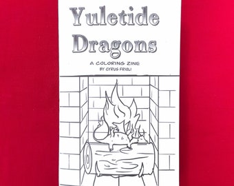 Yuletide Dragon Coloring Zine!