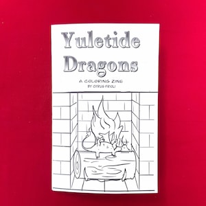 Yuletide Dragon Coloring Zine!