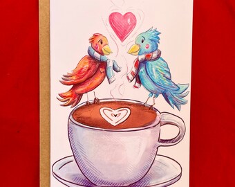 Love Birds Valentine's Card