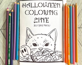 Halloween Coloring Zine for All Ages!