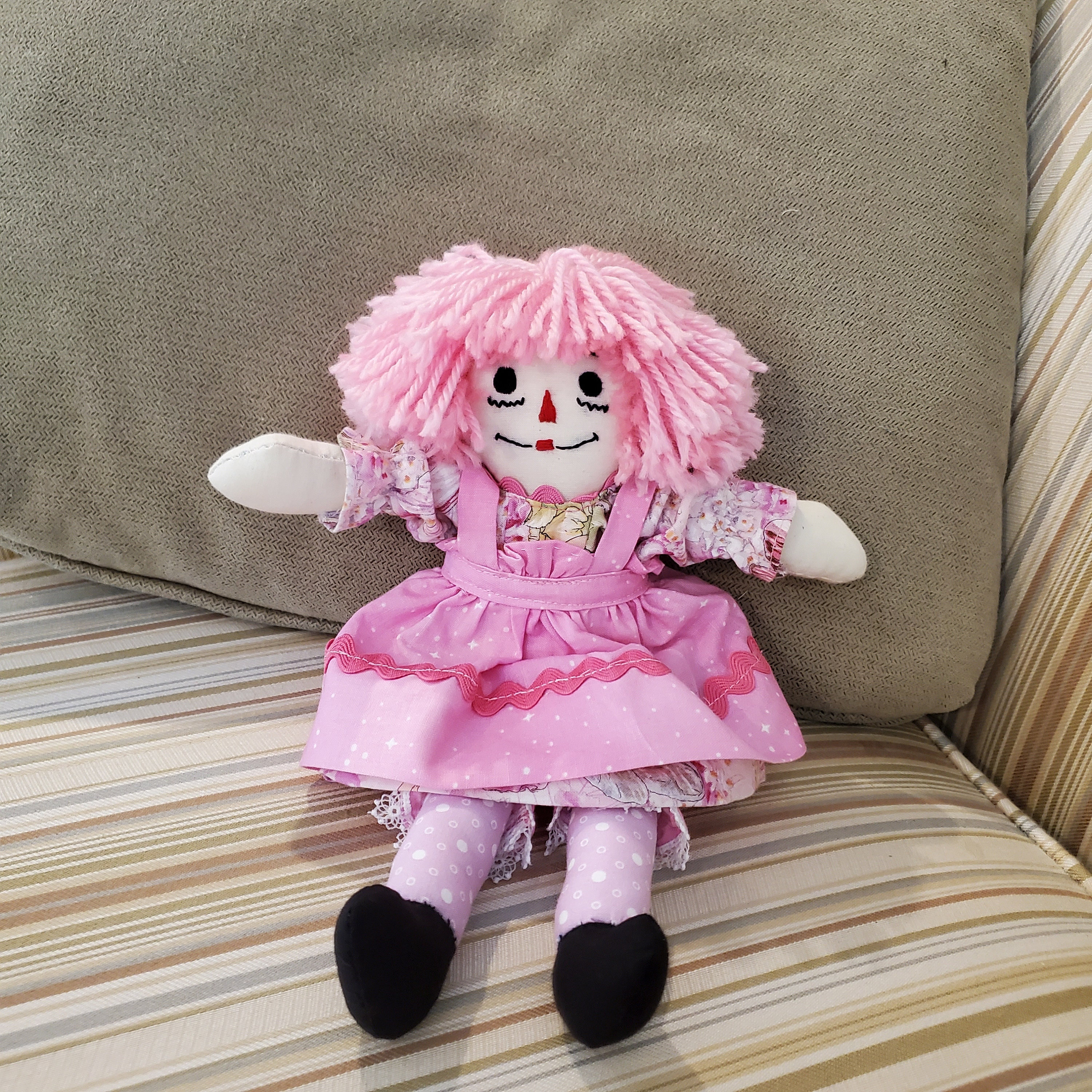 Image of Pink Raggedy Ann doll