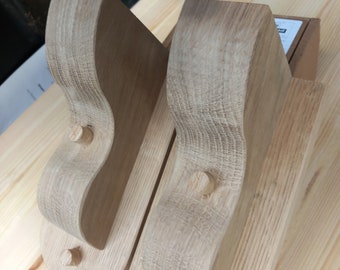 Hand crafted oak corbels