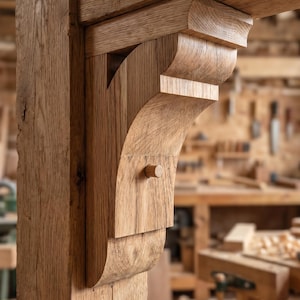 Chunkey oak corbels/brackets