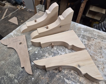 Pine shelving brackets