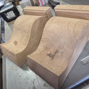 Solid oak mantel brackets/corbels image 18