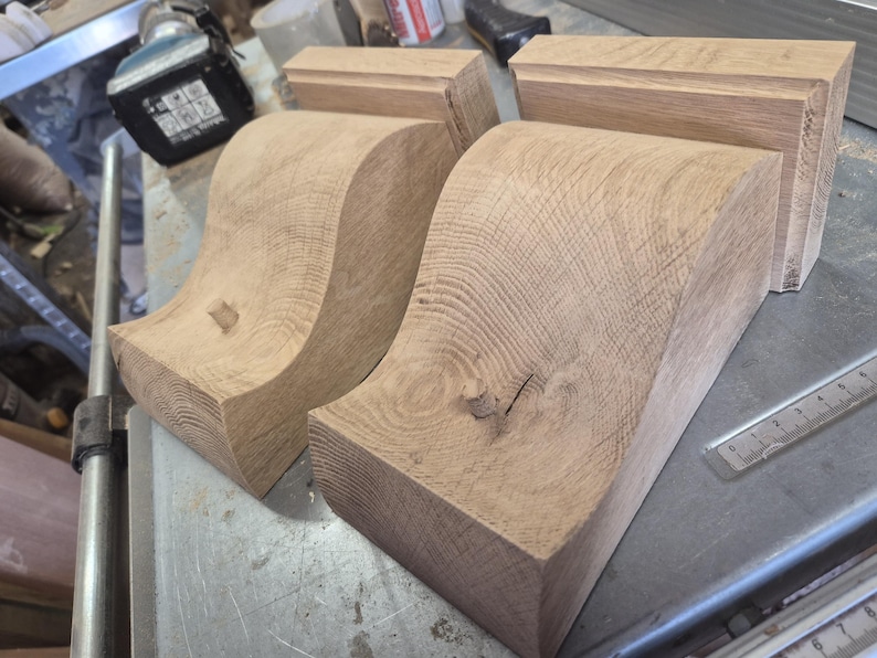 Solid oak mantel brackets/corbels image 18