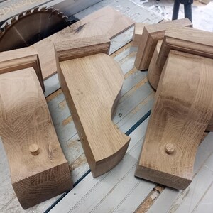 Solid oak mantel brackets/corbels image 10