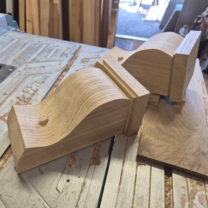 Solid oak mantel brackets/corbels image 15