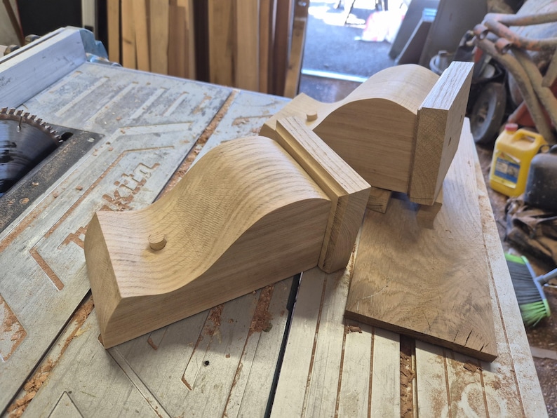 Solid oak mantel brackets/corbels image 15