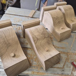 Solid oak mantel brackets/corbels image 12