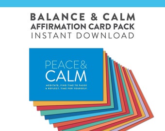Balance & Calm Cards DOWNLOAD | Mindfulness | Alter | Affirmation Cards  for adults, teenagers, children
