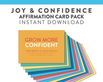 Joy & Confidence Cards DOWNLOAD | Mindfulness | Alter | Affirmation Cards  for adults, teenagers, children