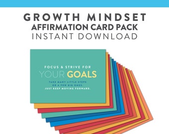 Growth Mindset Cards DOWNLOAD | Mindfulness | Alter | Affirmation Cards  for adults, teenagers & children