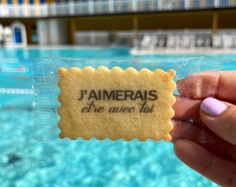 Lot de 10 sachet de 1 biscuit personnalisé