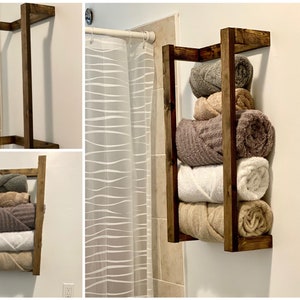 Farmhouse Floating Towel Shelve / Rack (PLEASE READ DESCRIPTION)