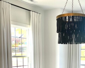 Custom Blackout Curtain - Choose Pinch, Euro, or Inverted Pleat - 117&quot; Long - 40&quot; or 60&quot; Wide - Option to add Trim - Free Samples & Shipping