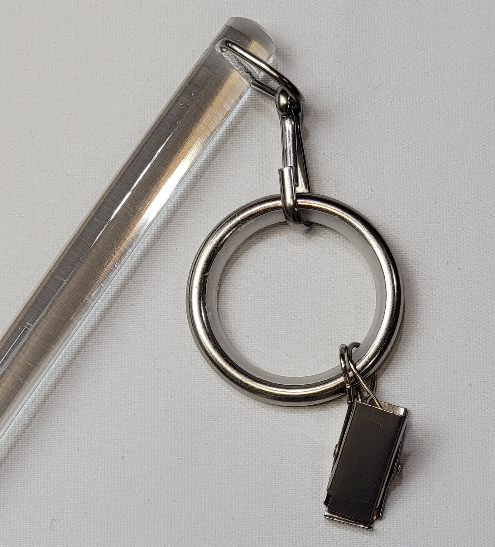 Clear Acrylic Curtain Pull Wand With Silver Grommet Ring Etsy