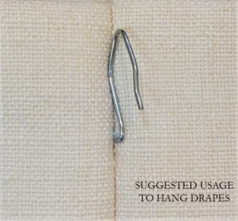 Heavy-duty Offset Pin-on Drapery Hooks - Stainless Steel Nickel Curtain ...