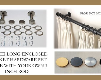 For 1 Inch Diameter Rod Drapery Rings With Clip, Eyelet, and Plastic Insert  Available in Gold, Silver, Bronze and Black Finish 