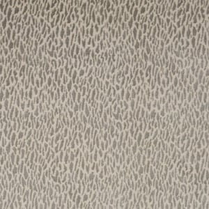 May include: A close-up of a beige fabric with a subtle gray animal print pattern.