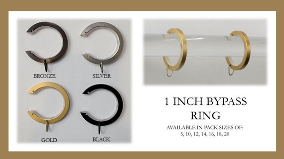 For 1 Inch Diameter Rod Bypass/carryover Curtain Rings With - Etsy