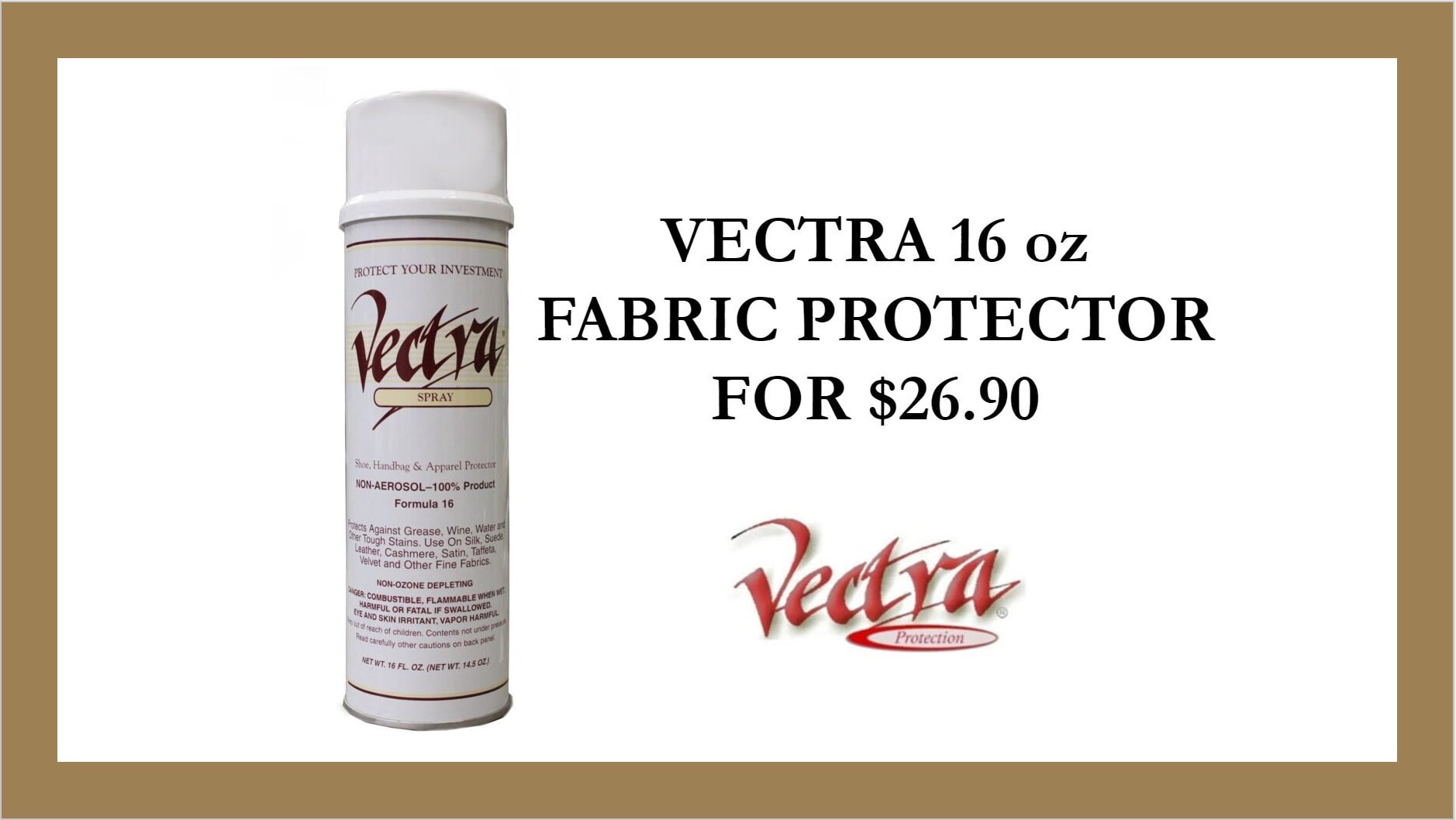 16 Oz Vectra Shoe Handbag and Apparel Protector Formula 