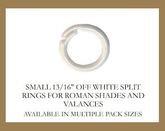 Small Off White Plastic Split Rings - Home Sewing for Shades and Valances - Roman Shade Rings - Available in Multiple Pack Sizes