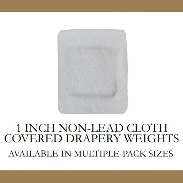 White Cloth Covered Lead Free Drapery Weights - 1"x1" - Available in Multiple Pack Sizes - IF&D Fabrics and Drapes