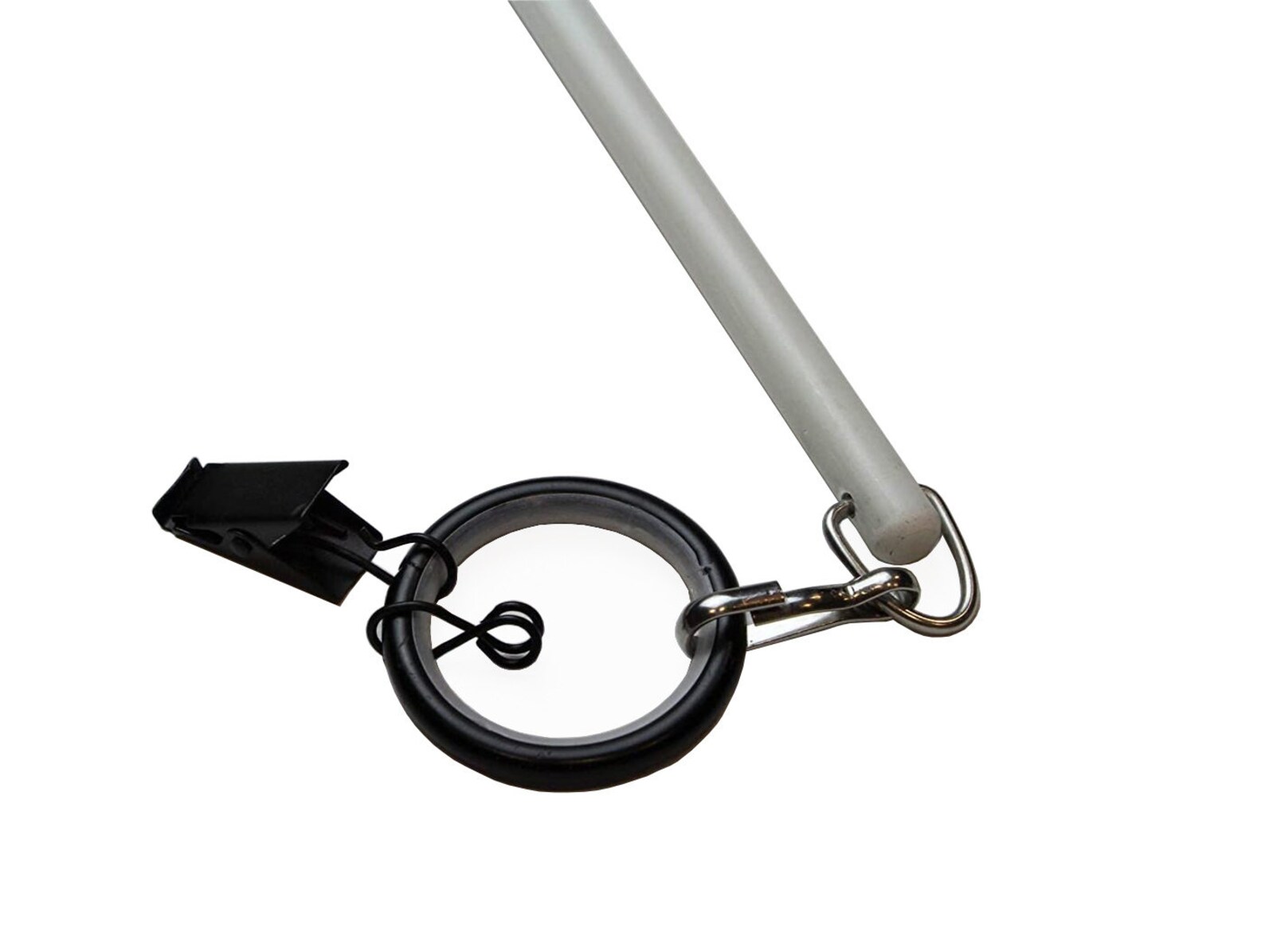 White Fiberglass Curtain Pull Wand Grommet Ring Gold Etsy