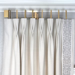 Rosemary Linen Blackout Curtain -Choice of Pleat- We Make Your Length - 1, 1.5 and 2 Widths- Option to Add Trim- Free Samples