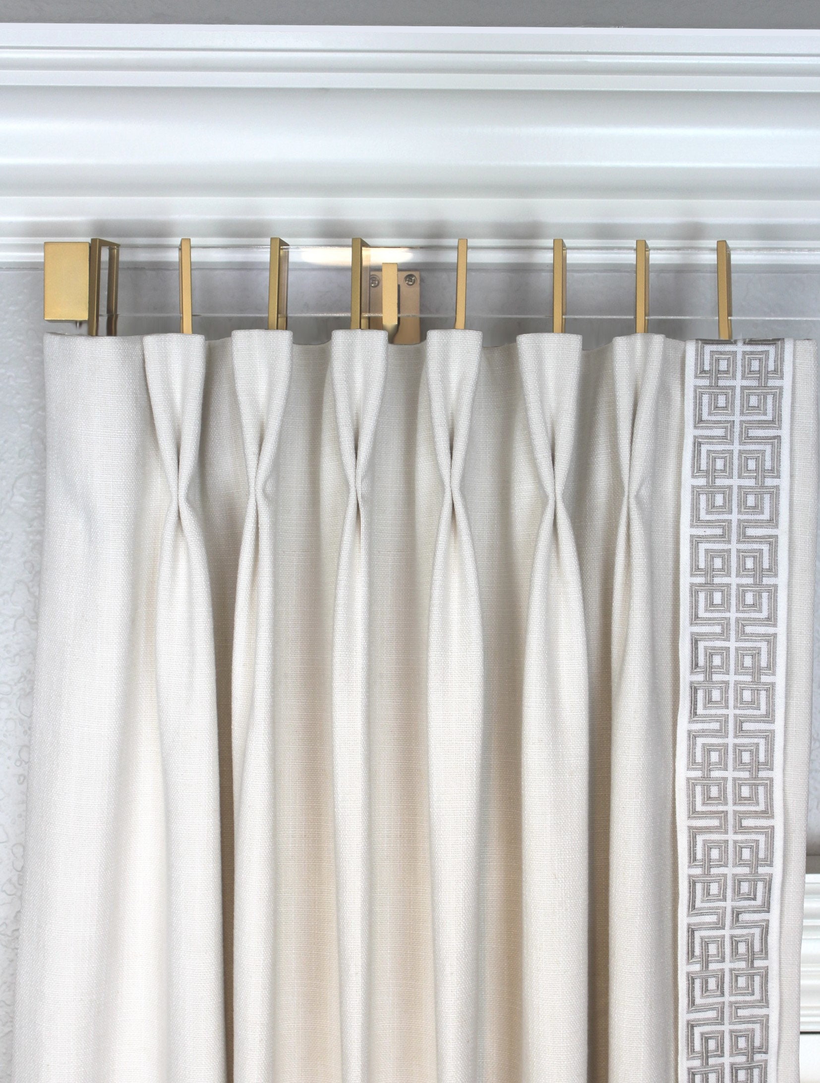 Rosemary Linen Blackout Curtain -Choice of Pleat- We Make Your Length - 1, 1.5 and 2 Widths- Option to Add Trim- Free Samples