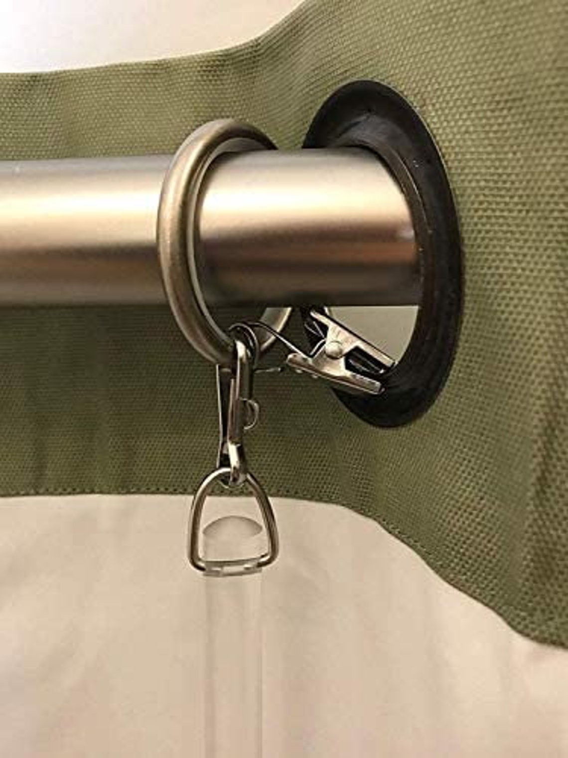 Clear Acrylic Curtain Pull Wand Grommet Ring Gold Etsy