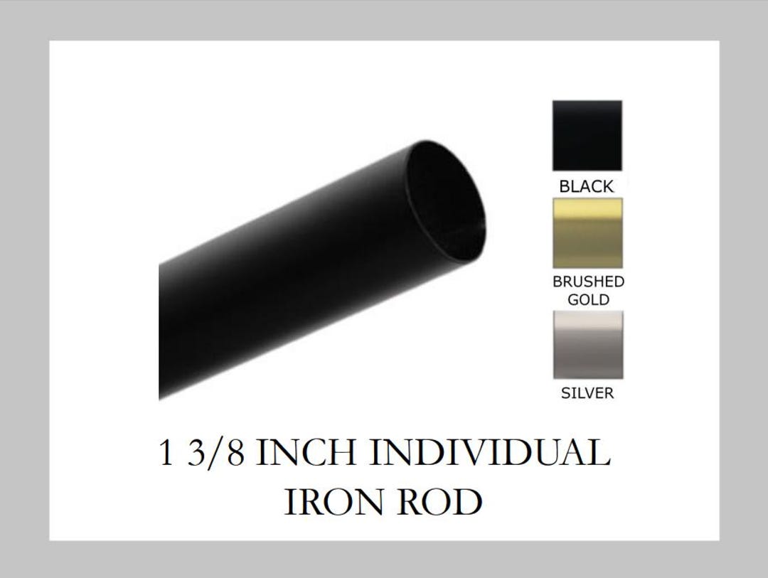 Individual Rod 1 3/8 Inch Individual Iron Rod - Available in Brushed Gold, Silver ...