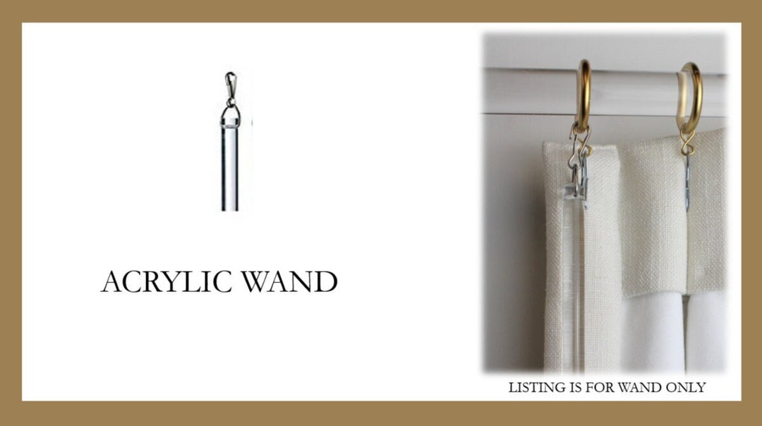 Clear Acrylic Drapery Pull Wand for Easy Open and Close of Curtain
