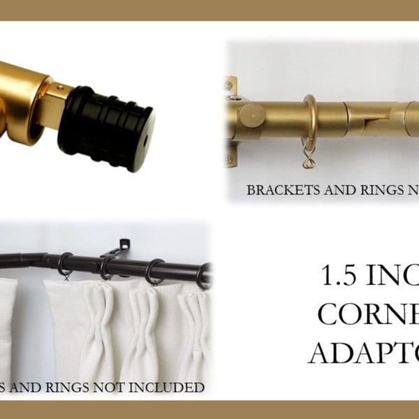 Corner Curtain Rod Etsy