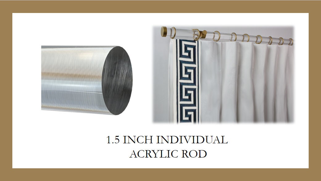 Acrylic Rod Samples 1 Inch or 1.5 Inch Diameter IF&D Fabrics and Drapes 