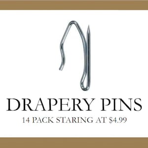 May include: Silver drapery pins for hanging curtains. 14 pack starting at $4.99.