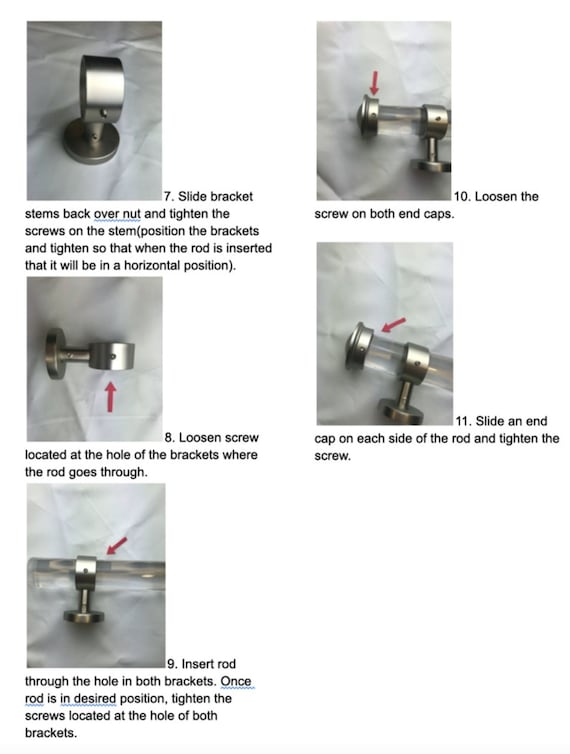1 Inch Diameter iron Hand Towel Bar Set Short Fully Enclosed