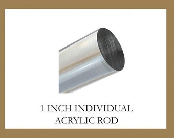 1 Inch Diameter - Clear Acrylic Lucite Drapery Rod - IF&D Fabrics and Drapes - Customizable to ANY Width