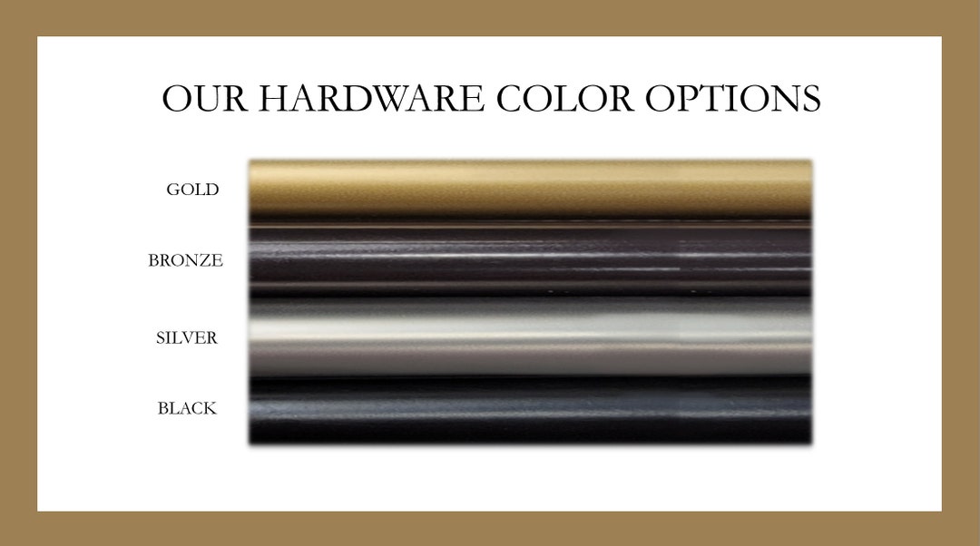 Color Samples for Hardware Finishes - IF&D Fabrics and Drapes - Etsy